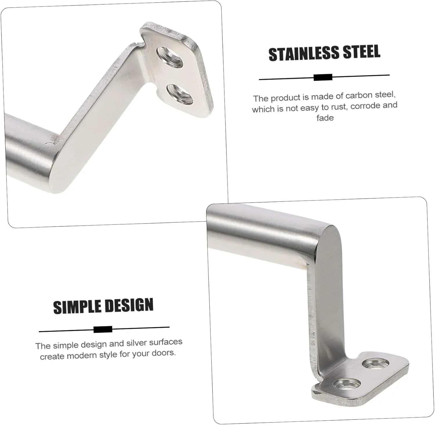2pcs Pull Handles for Cabinet Stainless Steel Drawer Knobs Sleek Design for Kitchen Closet Dresser No Sharp Edges Comfortable Grip