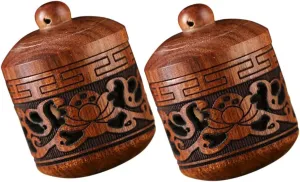 2pcs Wooden Pendant Portable Essential Oil Diffuser car Fragrance Diffuser Vintage cage Locket Pendants defusing Balls Pendant Scent Balls Bottle Portable Wood Bottle
