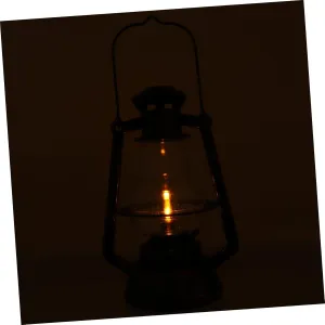 3 Pcs Retro Lantern Vintage Decor Night Lamp Flashlight Simulation Flame Light Hanging Tent Lantern Camping Lights Rechargeable Battery Light Led Decor Outdoor Plastic Oil Lamp