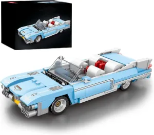 308 Pcs Race Car Building Block Toys Set, Small Cool Speed Champion C1 Sports car Brick Building Set, Compatible with Major Brands Bricks, Gift for Kids and Adults (Light Blue)