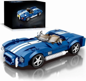 312 Pcs Race Car Building Block Toys Set, Small Cool Speed Champion C1 Sports car Brick Building Set, Compatible with Major Brands Bricks, Gift for Kids and Adults (Dark Blue)