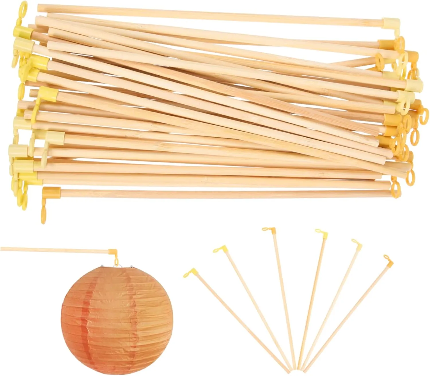 35pcs Wooden Lantern Sticks Portable Handles for Boys and Girls Birthday Parties Lightweight Lantern Poles for Easy Carrying Diy Supplies for Making and Decorations