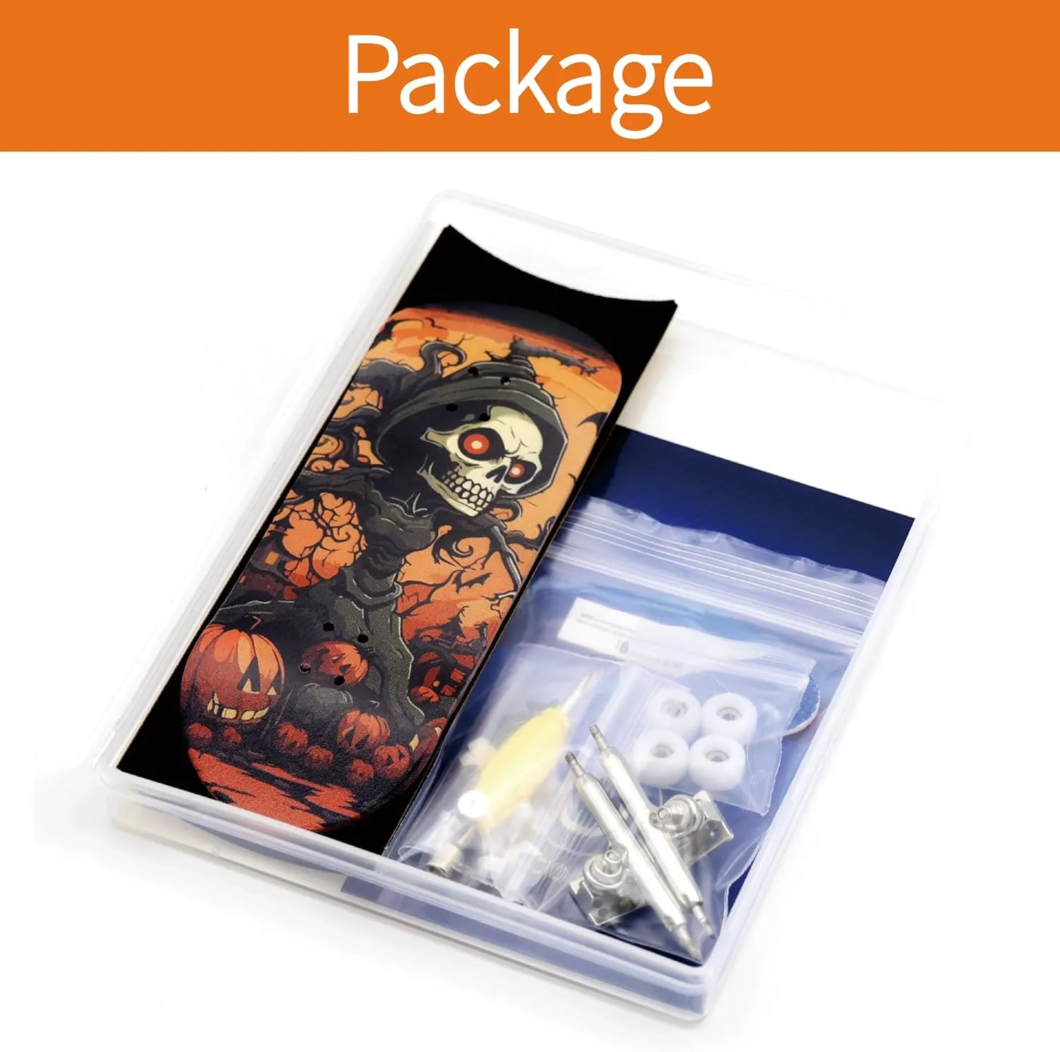 36mm Pro Fingerboard with Wooden Finger Skateboard Deck Upgraded Finger Board Trucks Street Shape Bearing Wheels (Tree)