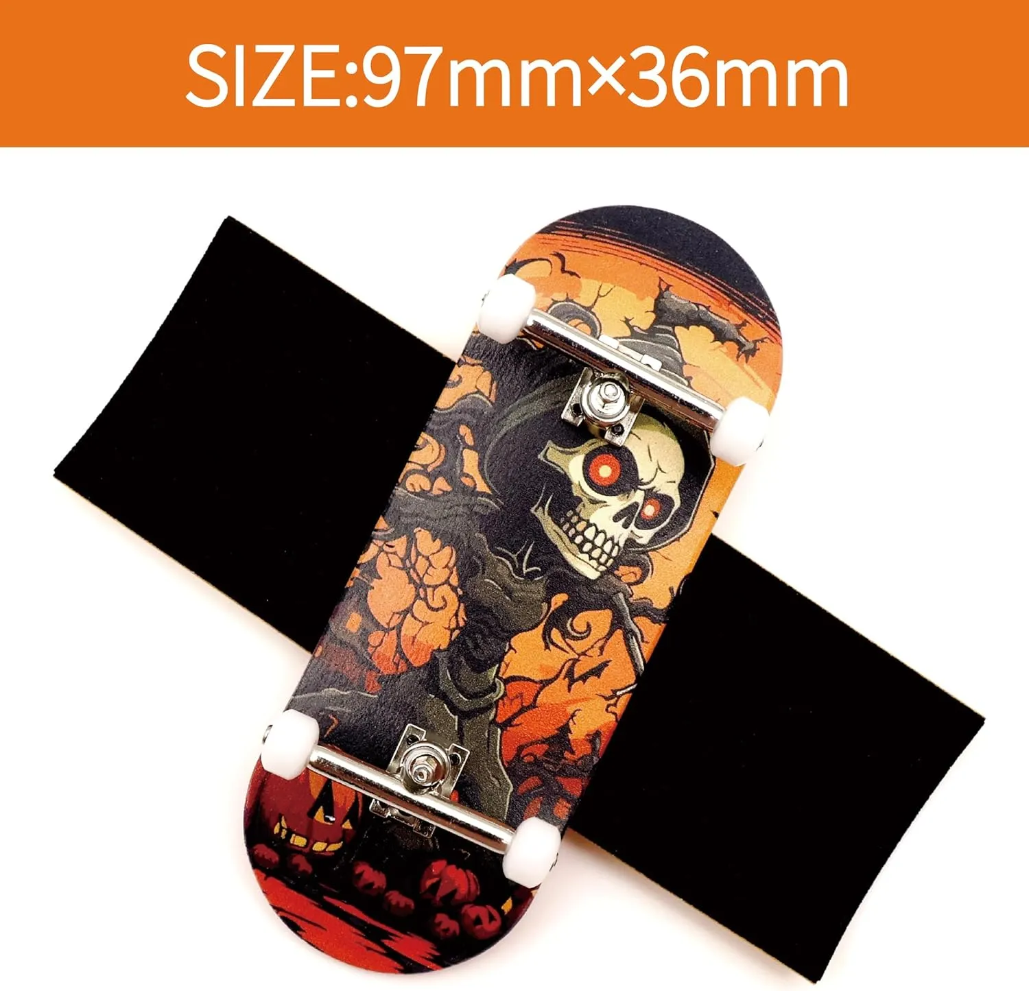 36mm Pro Fingerboard with Wooden Finger Skateboard Deck Upgraded Finger Board Trucks Street Shape Bearing Wheels (Tree)
