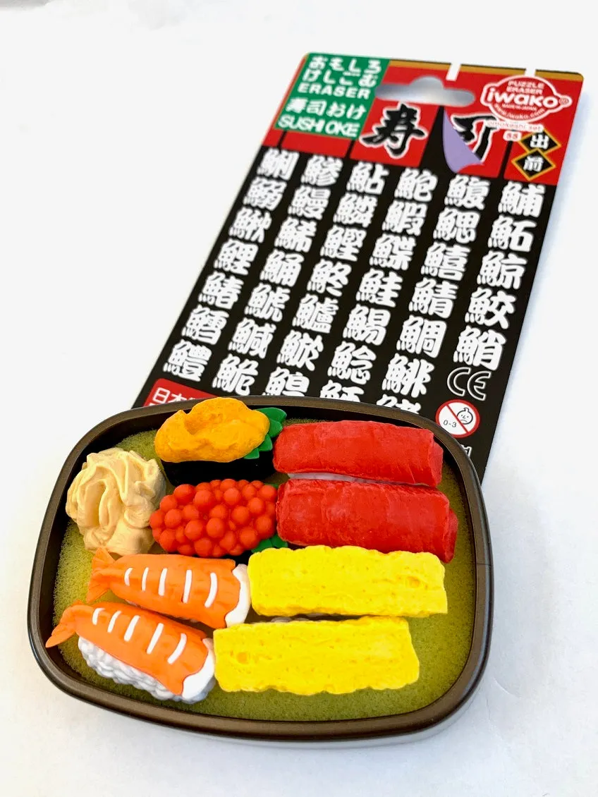 383111 IWAKO SUSHI BOX ERASER CARD-SINGLE