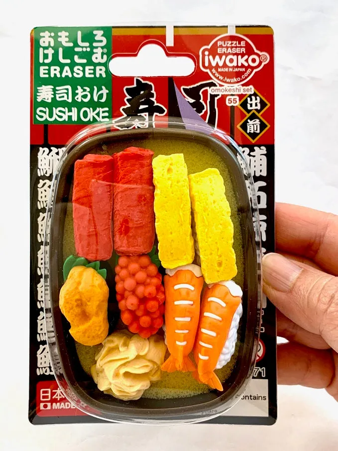 383111 IWAKO SUSHI BOX ERASER CARD-SINGLE