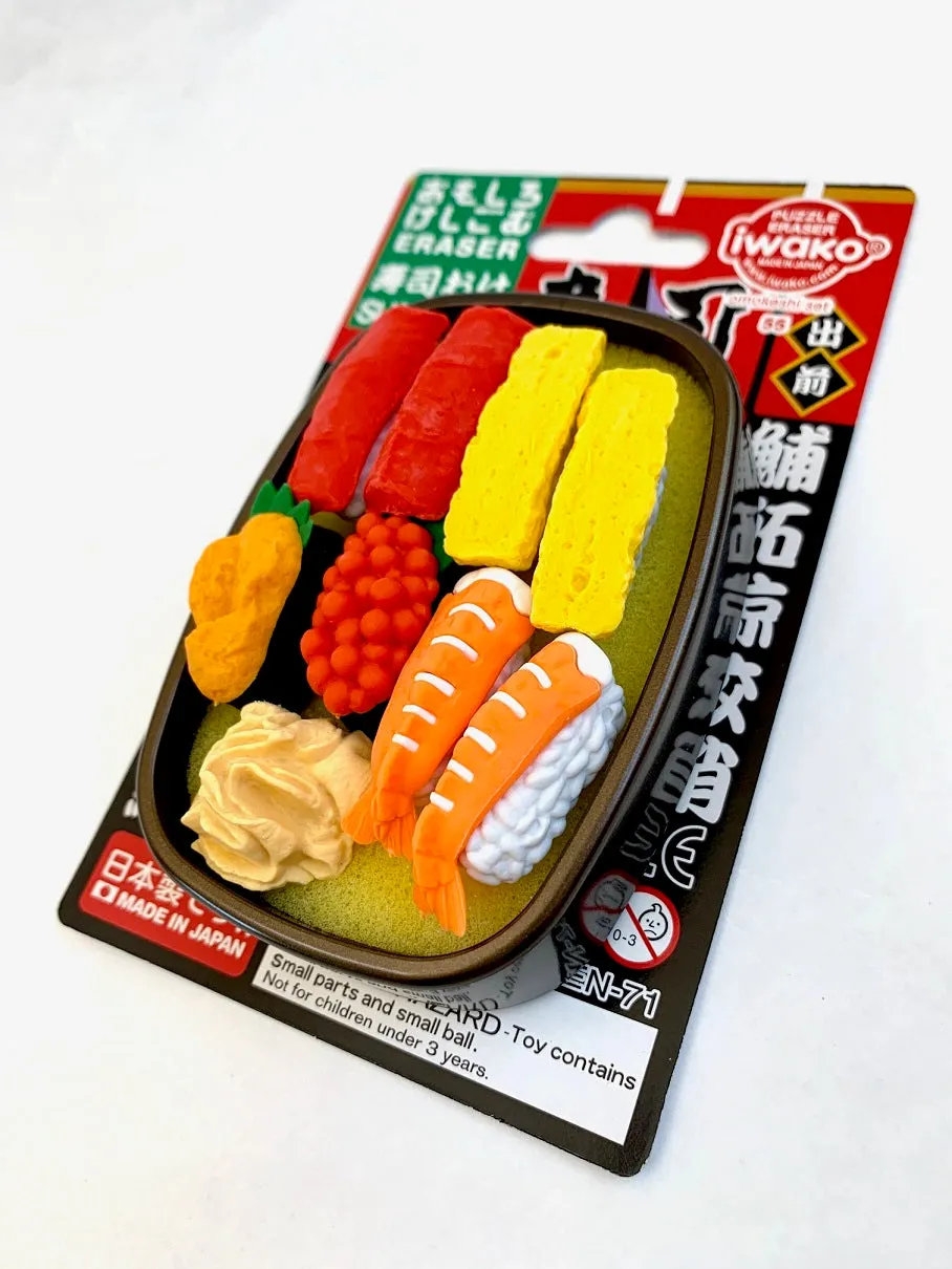 383111 IWAKO SUSHI BOX ERASER CARD-SINGLE