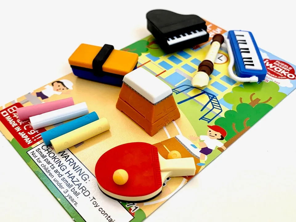 38312 IWAKO EXTRACURRICULAR ERASER CARD-10 CARDS