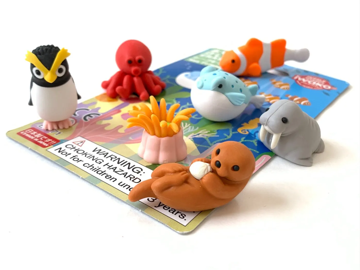 38313 SEA FRIENDS ERASER CARD-10 CARDS