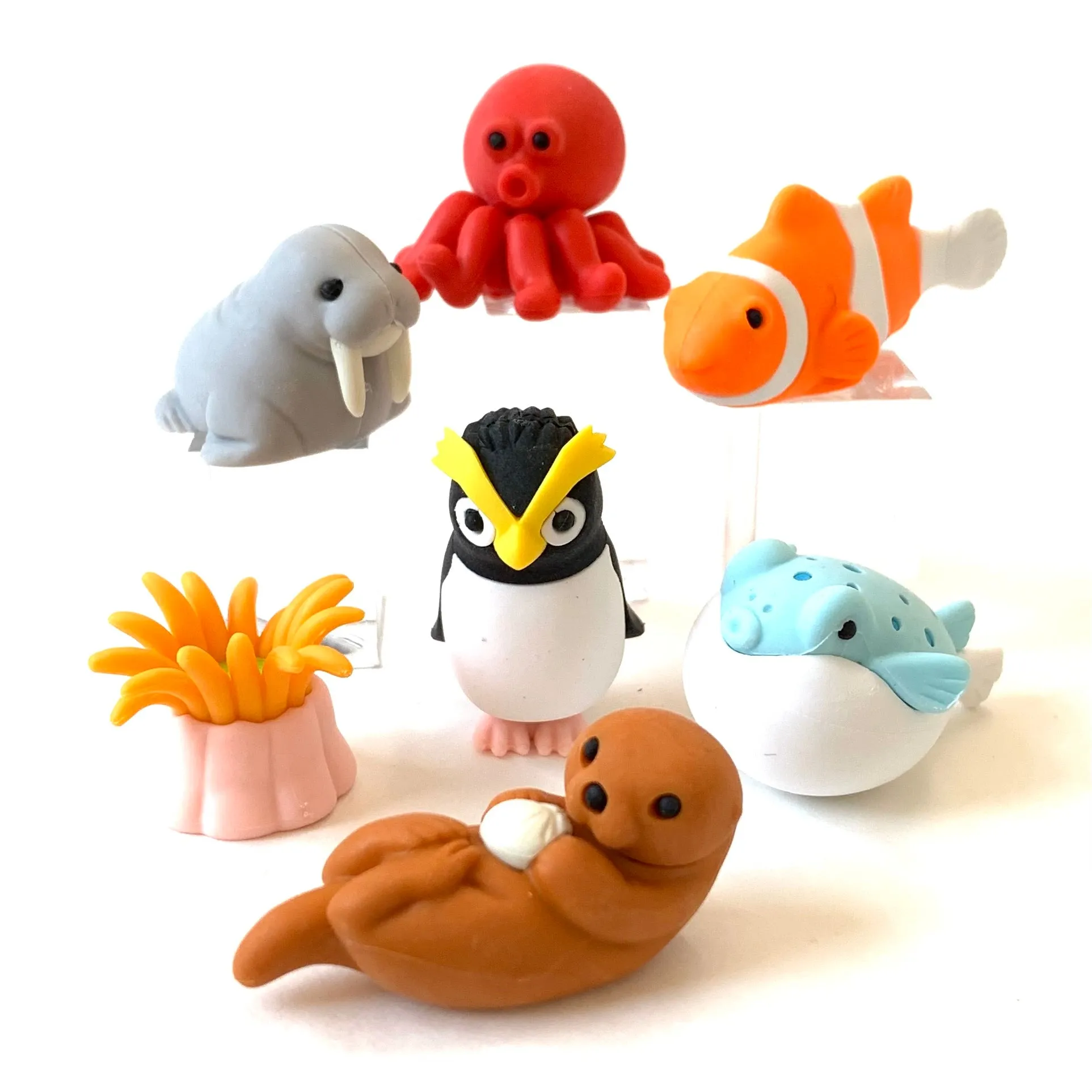 38313 SEA FRIENDS ERASER CARD-10 CARDS