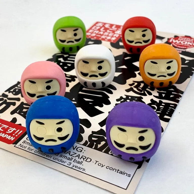 383191 IWAKO DARUMA ERASER CARD-SINGLE