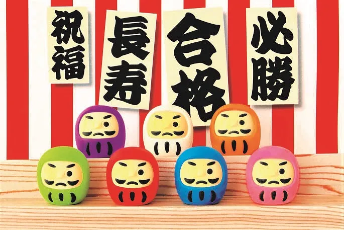 383191 IWAKO DARUMA ERASER CARD-SINGLE