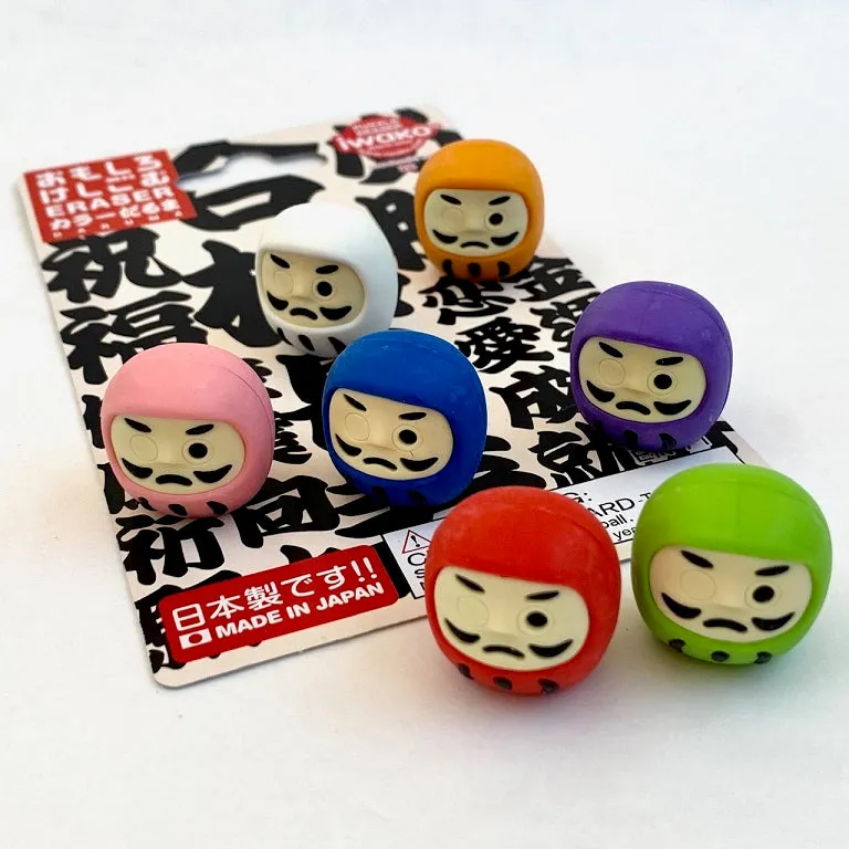 383191 IWAKO DARUMA ERASER CARD-SINGLE