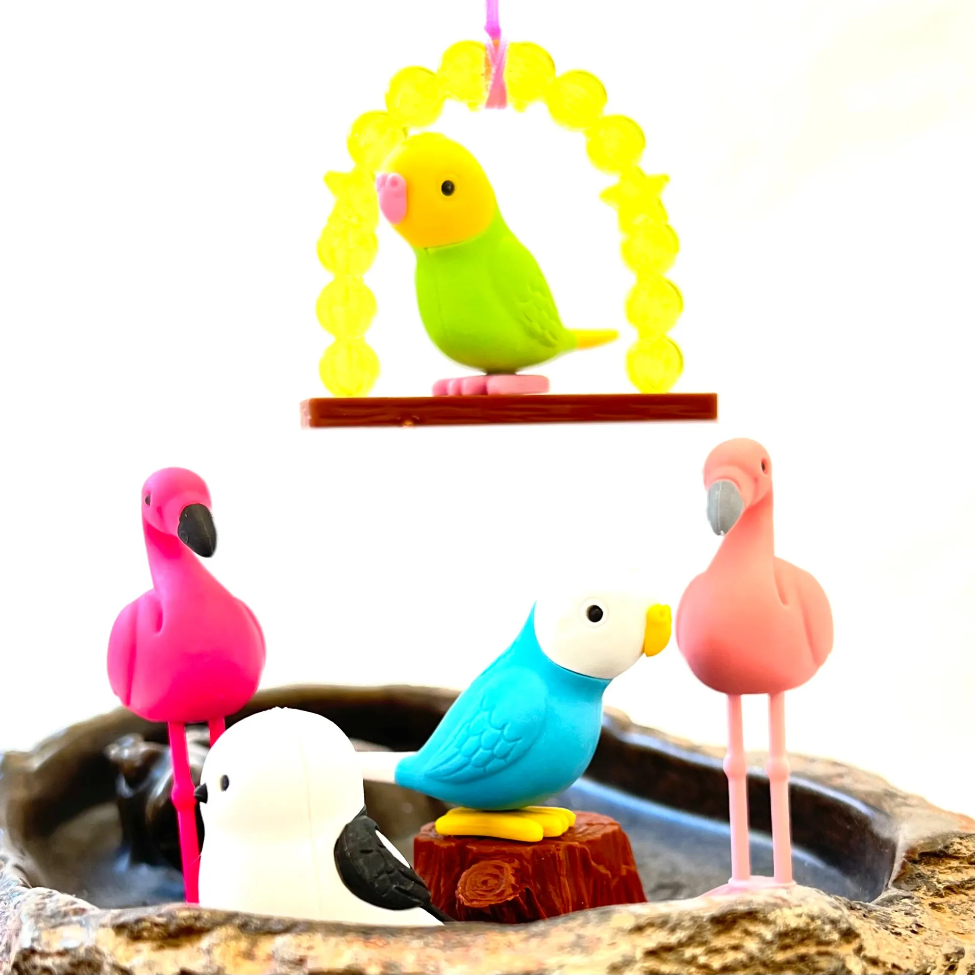 38337 BIRDS ERASER CARD-10 CARDS