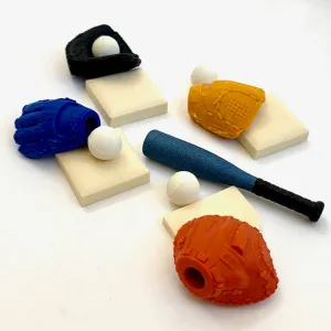 38343 IWAKO BASEBALL ERASER CARD-10 CARDS