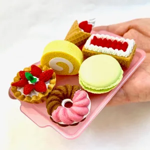 38347 IWAKO FRENCH PASTRY ERASER CARD-10 CARDS