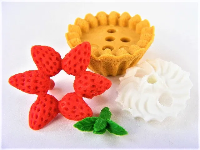 38347 IWAKO FRENCH PASTRY ERASER CARD-10 CARDS