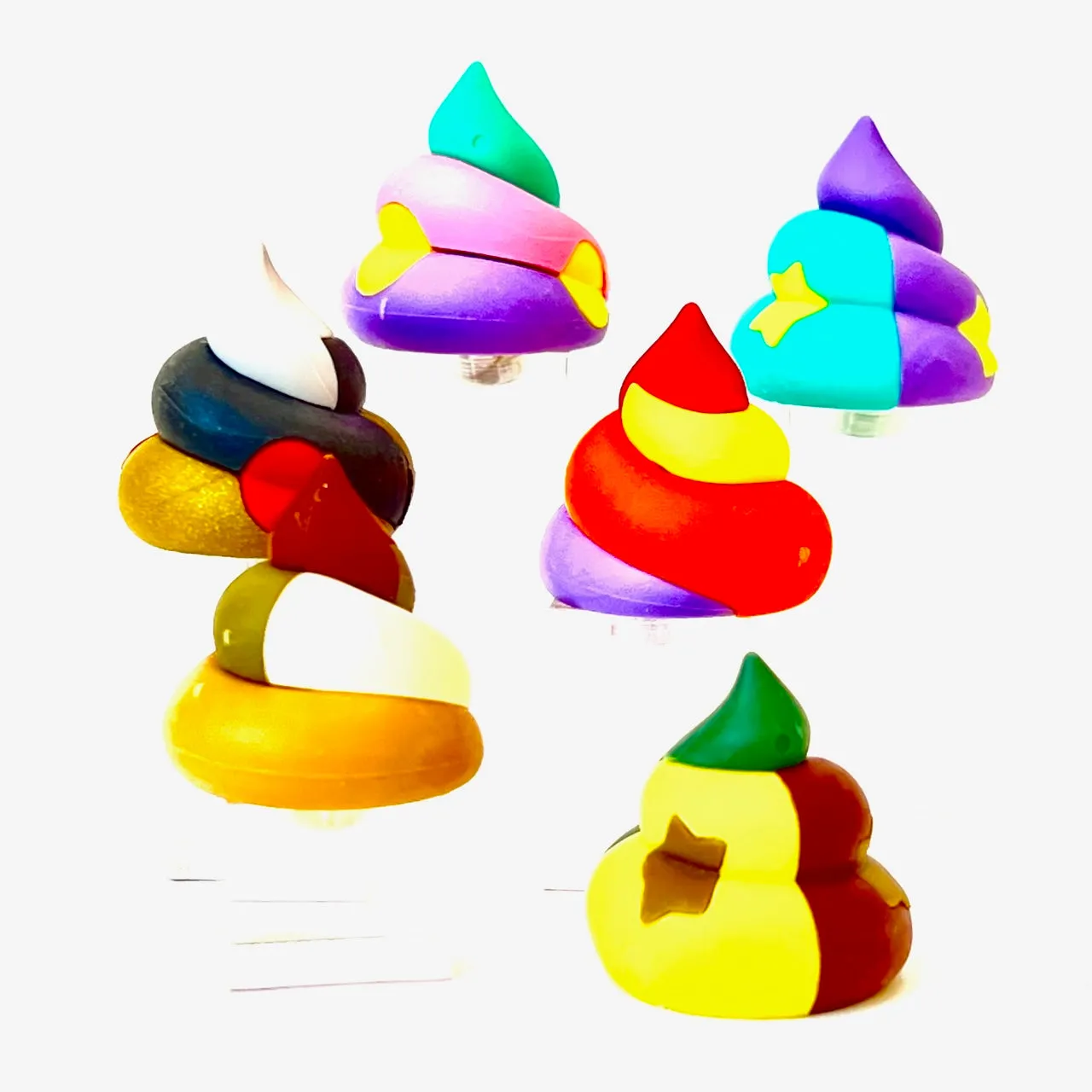 383511 IWAKO RAINBOW UNCHI POOP ERASER CARD-SINGLE