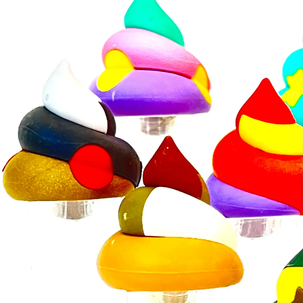 383511 IWAKO RAINBOW UNCHI POOP ERASER CARD-SINGLE