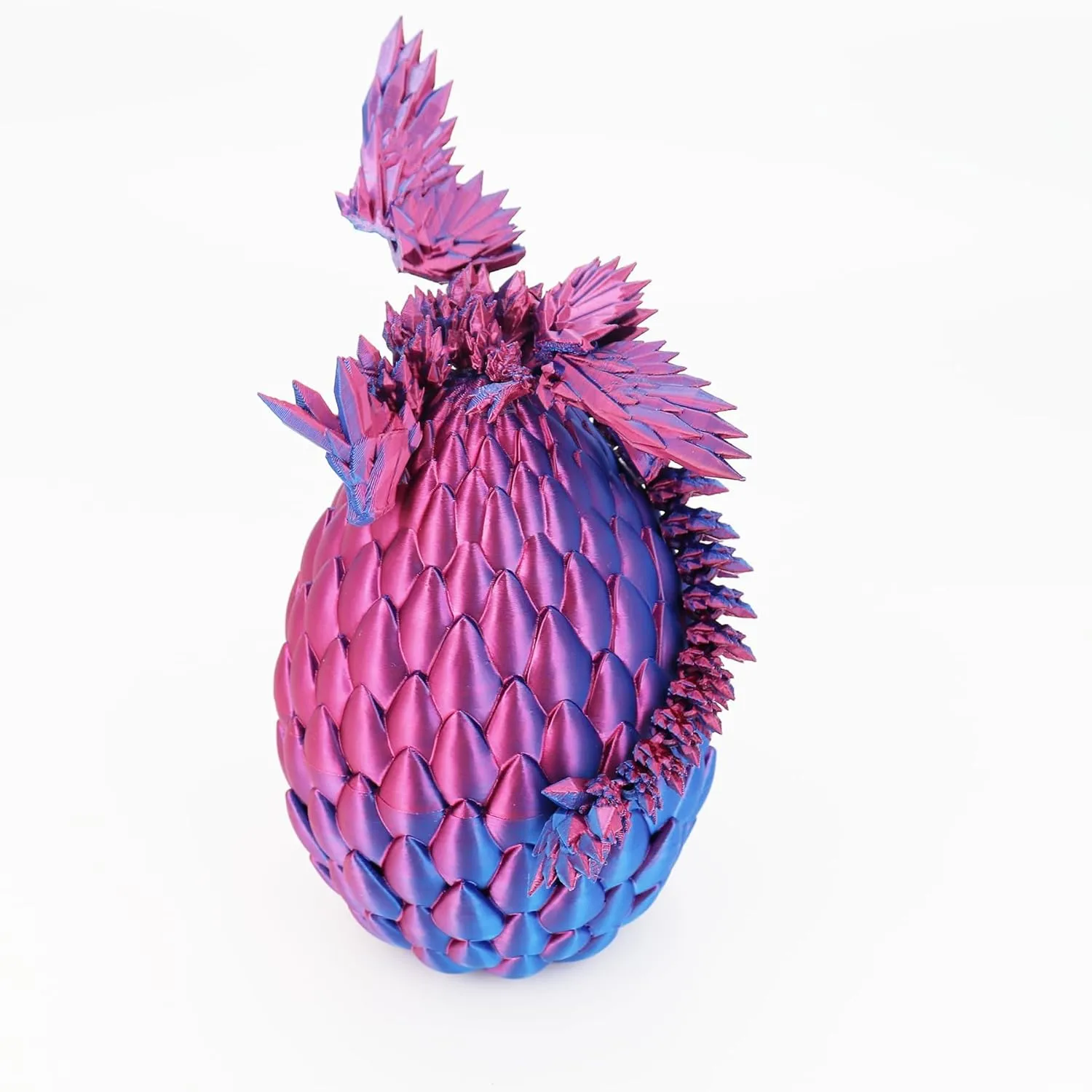 3D Printed Dragon Egg Fidget Toy Mystery Egg Flexible Articulating Collectible Figurine Christmas Easter Gift (Purple)