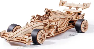 3D Wooden Puzzle for Adults, 3D Wooden Racing Car, Model Car Kits for Teen to Build, Unique Gift for Kids on Birthday/Christmas Day（LK505）