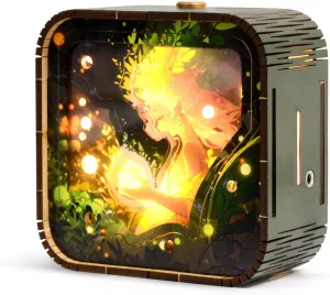 3D Wooden Puzzle Night Light - DIY Creative Design, Eco-Friendly Material, Warm LED Lamp, Ideal Gift for Adults, Home & Holiday Décor (Forest)