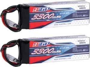3S 11.1V Lipo Battery 3300mAh 130C Soft Pack with XT60 Connector for RC Car Truck Tank Boat Racing Hobby 2 Packs