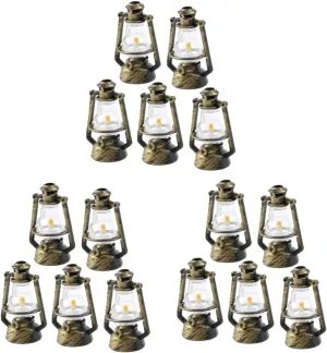 3sets Miniature Model Light Fake Kerosene Burner for Miniature House Portable and Safe 5pcs*3