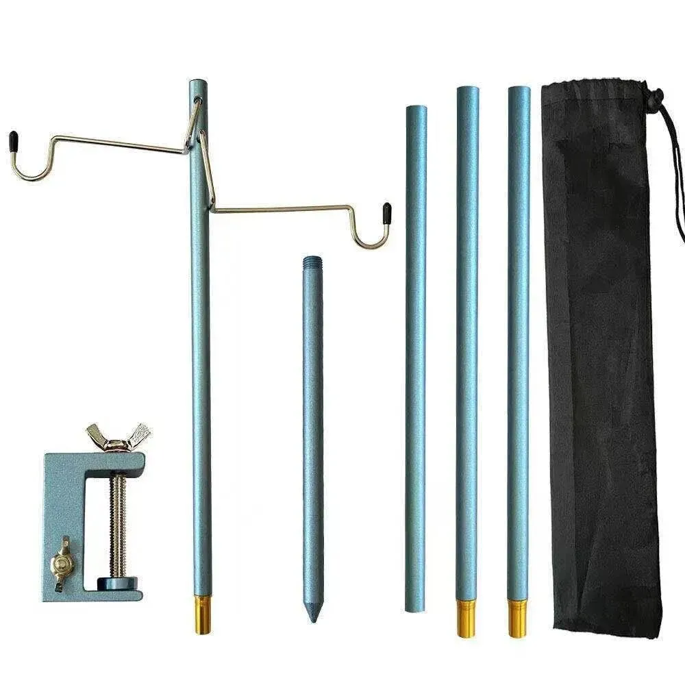 4-Section Camping Lantern Stand Detachable Lamp