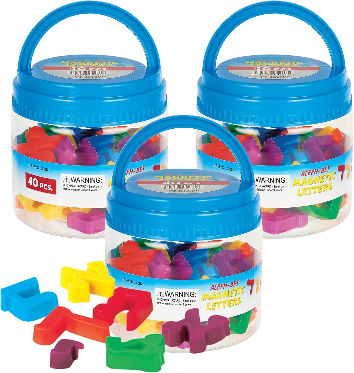 40 Piece Magnetic Aleph-Bet Letters Set Full Color Hebrew Alphabet Magnets in Reusable Storage Canister Alef Beis Learning Game Childrens Judaica Gift for Kids Jewish Educational Toy (3)