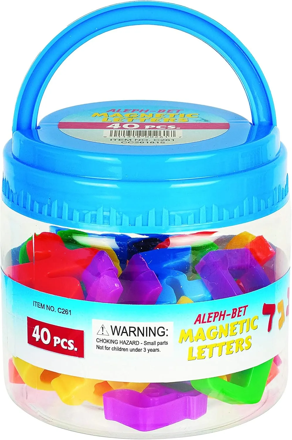 40 Piece Magnetic Aleph-Bet Letters Set Full Color Hebrew Alphabet Magnets in Reusable Storage Canister Alef Beis Learning Game Childrens Judaica Gift for Kids Jewish Educational Toy (3)