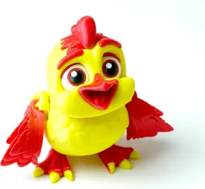 4.09inch 3D Printed Chicken Models,Flexible Joint Animal lacertid Figurines, Stress Relief, Fidget restlessness, ADHD Toys, Surprise Fantasy Gifts (RY)