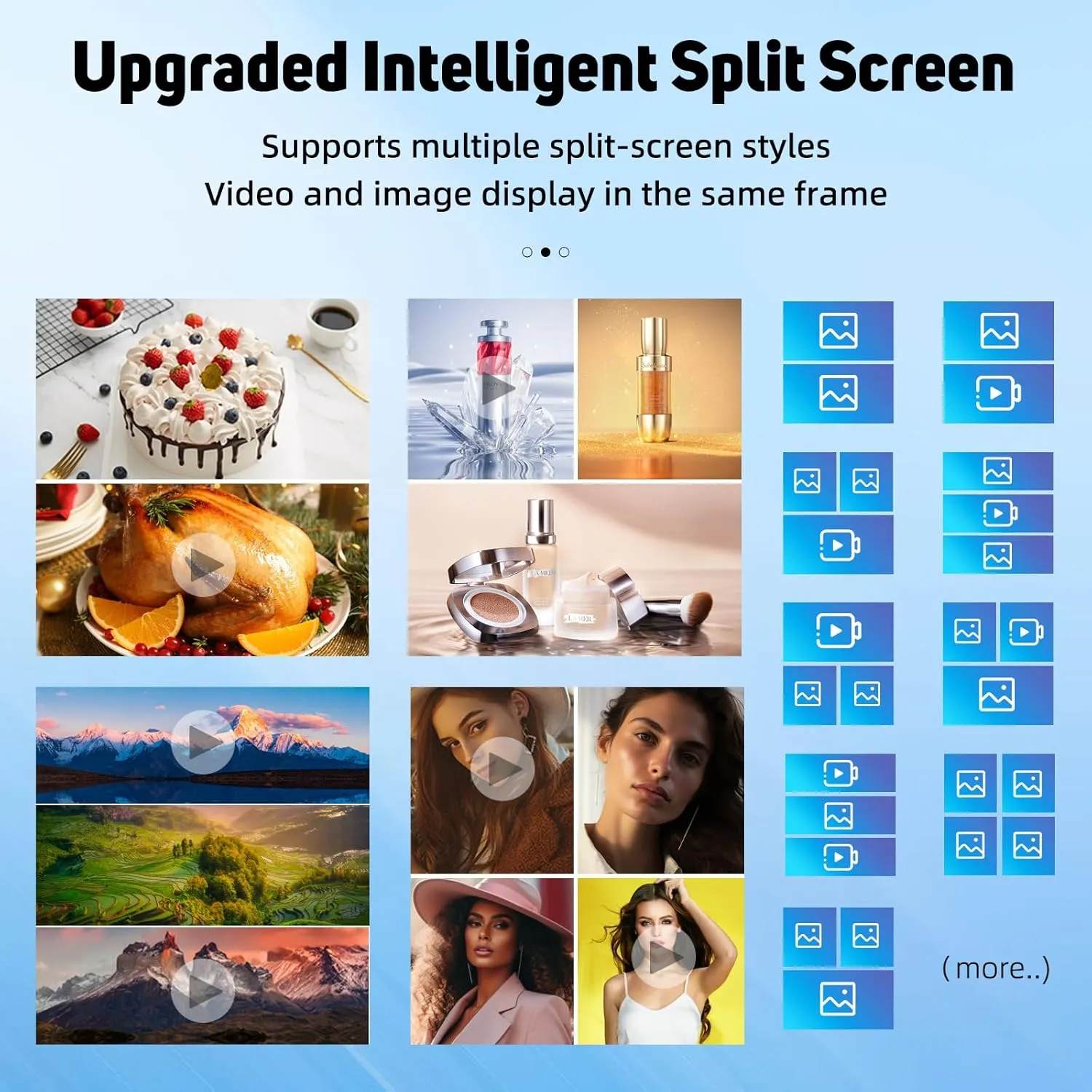 49 inch Indoor Digital Signage Touchscreen IPS Floor Standing Digital Kiosks Interactive Displays with WiFi HDMI/USB Input Auto AD Player, Android OS White