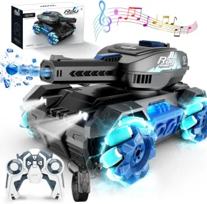 4DRC Y1 RC Truck That Shoots, Drift Gesture Car, Rc Crawler Scale Water Bullet Shooting,All Terrain 4WD Battle Stunt Car with 360°Rotating, Lights Music for Birthday Gifts Kids Age 7 8 9 10 11 yr