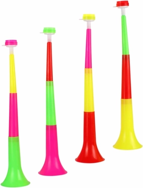 4pcs Telescopic Mini Football Noise Maker Toys Stadium Horn for Party Cheering Collapsible Air Horn Trumpet Toy Random Color