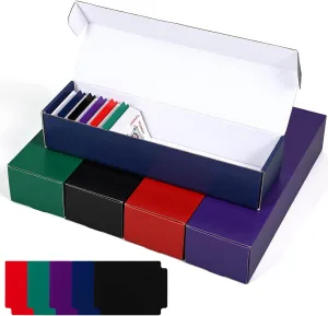5 Pack Trading Card Storage Box, Sports Card Storage Boxes with Dividers Cardboard Box for Baseball TCG Basketball