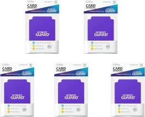 5 Packs Ultimate Guard Purple Card Dividers (10) Standard Size Value Bundle!