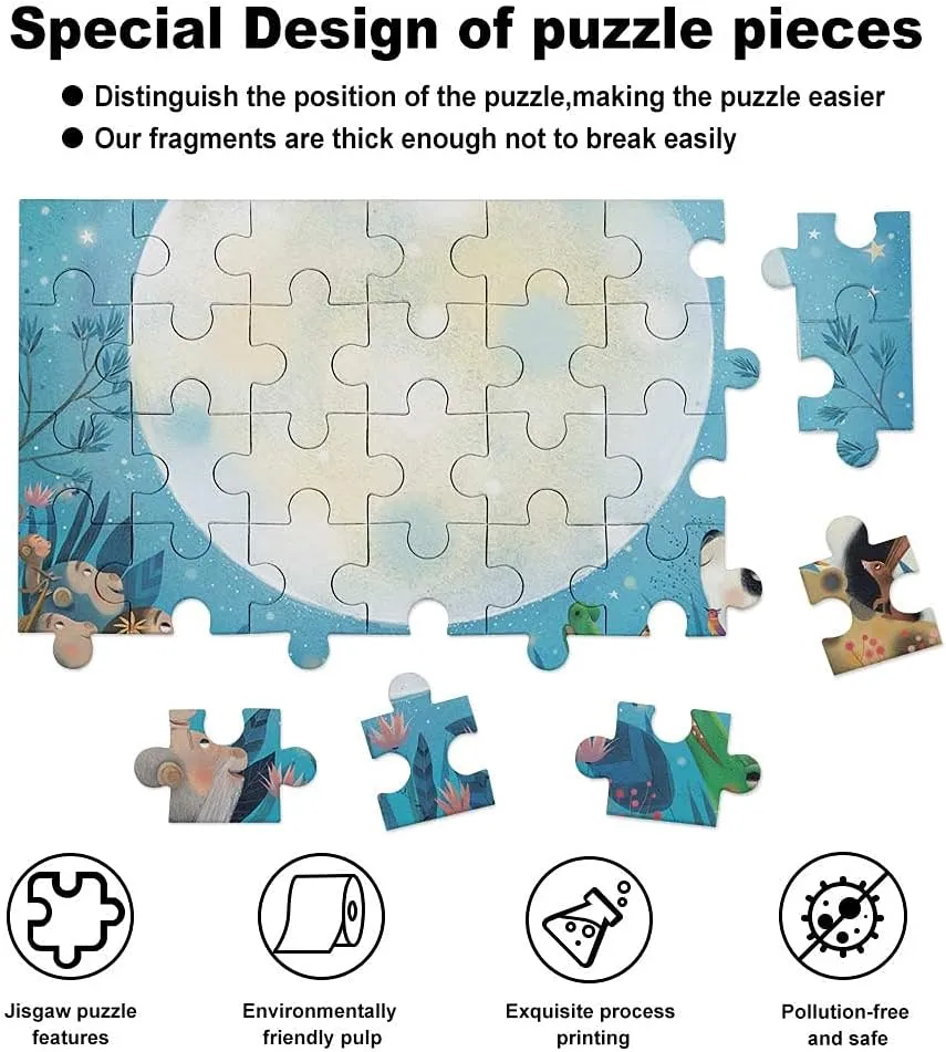 500 Pieces Puzzles for Adults - Road in The Field Against The Sunset Best Challenging Puzzles for Cognitive Workout - Safe Eco-Friendly - Most Popular Leisure Activities