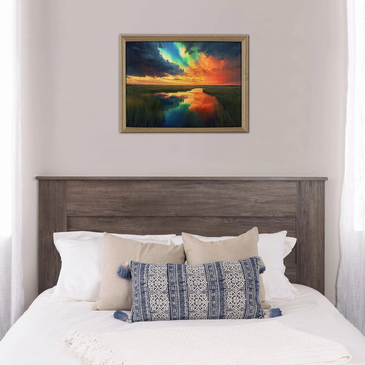 500 Piece Jigsaw Puzzle for Adults Prairie Sunset,Great for Relaxation and Display for Puzzle Lovers,Vibrant Colors,Unique and Beautiful Design,Classic Sunset Scenery Wooden Puzzle