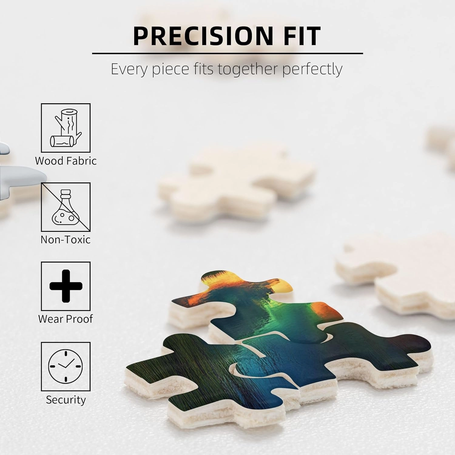 500 Piece Jigsaw Puzzle for Adults Prairie Sunset,Great for Relaxation and Display for Puzzle Lovers,Vibrant Colors,Unique and Beautiful Design,Classic Sunset Scenery Wooden Puzzle