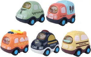 5Pcs Cartoon Inertia Car Adorable Cars for Safe Playthings for Little Hands Fun Present