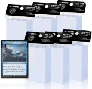 600 Pack Card Sleeves, Perfect Fit Inner Sleeves Ideal for Double-Sleeving, Trading Card Sleeve Compatible with MTG, TCG, Gaming Cards