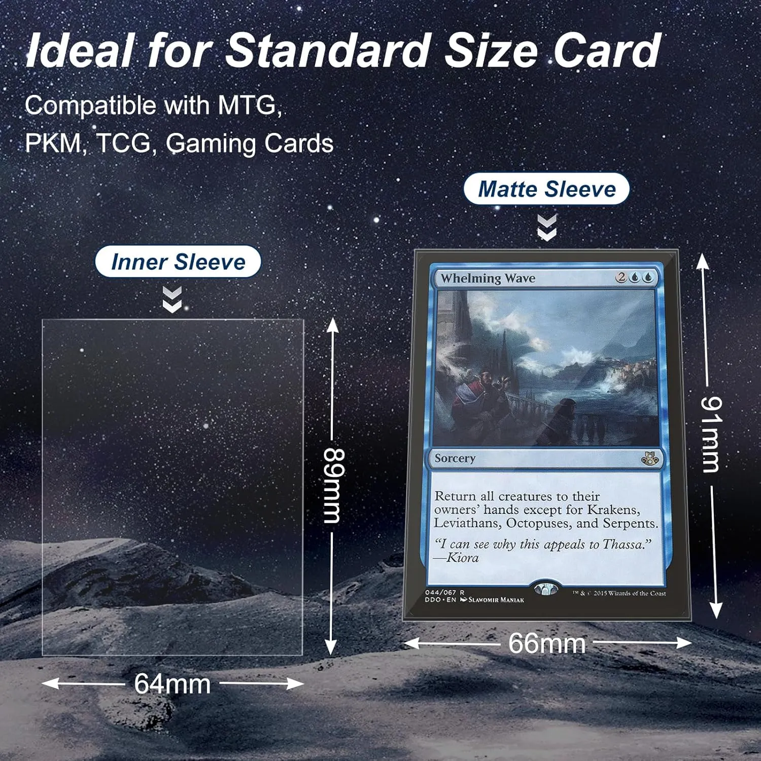 600 Pack Card Sleeves, Perfect Fit Inner Sleeves Ideal for Double-Sleeving, Trading Card Sleeve Compatible with MTG, TCG, Gaming Cards