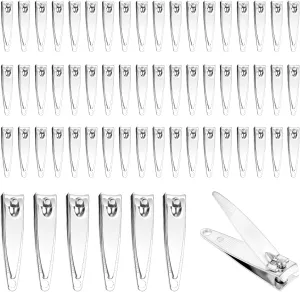 60Pack Nail Clippers Bulk, Small Stainless Steel Toe Nail & Fingernail Clippers Nails Cutter for Travel, Portable Mini Toenail Clipper Lot Pack for Women Man