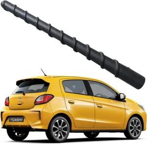 7 Inch Flexible Spiral Rubber Antenna for Mitsubishi Mirage (2016-2022), Car Wash Proof - Internal Copper Coil Antenna Mast Replacement