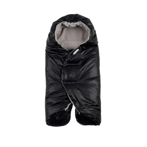7AM Enfant Baby Car Seat - Nido Quilted Baby carier Cover, Hooded Soft Plush Lining, Stroller | (Black Quilted, Large 6-18M)