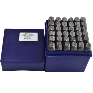 8mm Letter and Number Stamp Punch 36 piece