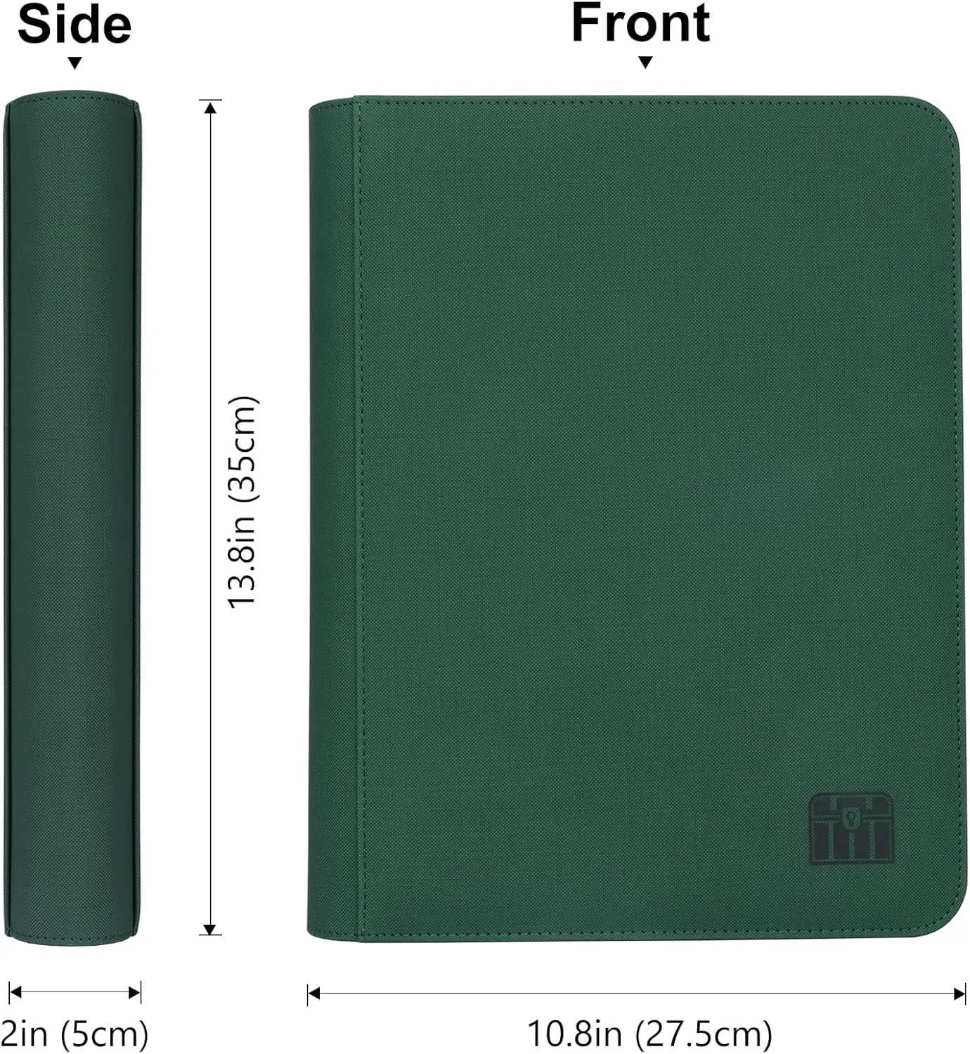 9 Pocket 800  Pockets Trading Card Binder, Fit 828 Cards - Large Ringless Side Loading Card Album for TCG -Green