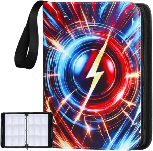 9-Pocket Trading Card Binder – Holds 900 Cards with 50 Removable Sleeves, Waterproof Card Holder Album for Standard Size Cards, Portable Collector Storage & Display Case