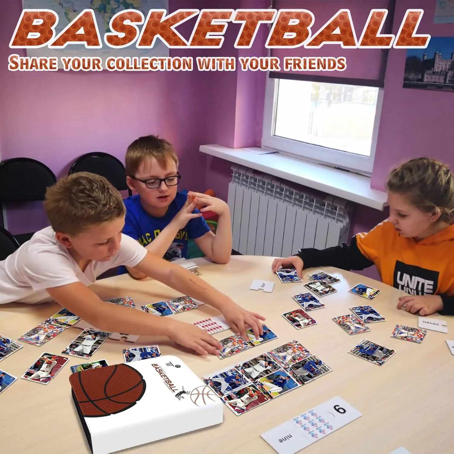 900 Cards Basketball Card Binder,9 Pocket with 900 Cards Trading Card Albums Sleeve Protectors,Card Storage Case Fits for Collecting Baseball,Hockey,Football,Basketball Or Gaming Trading Cards